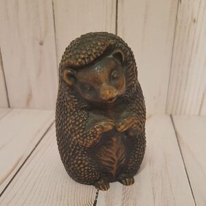 Hedgehog Garden Bronze Finish Resin Sculpture/Figurine Lawn, Backyard, or Indoor